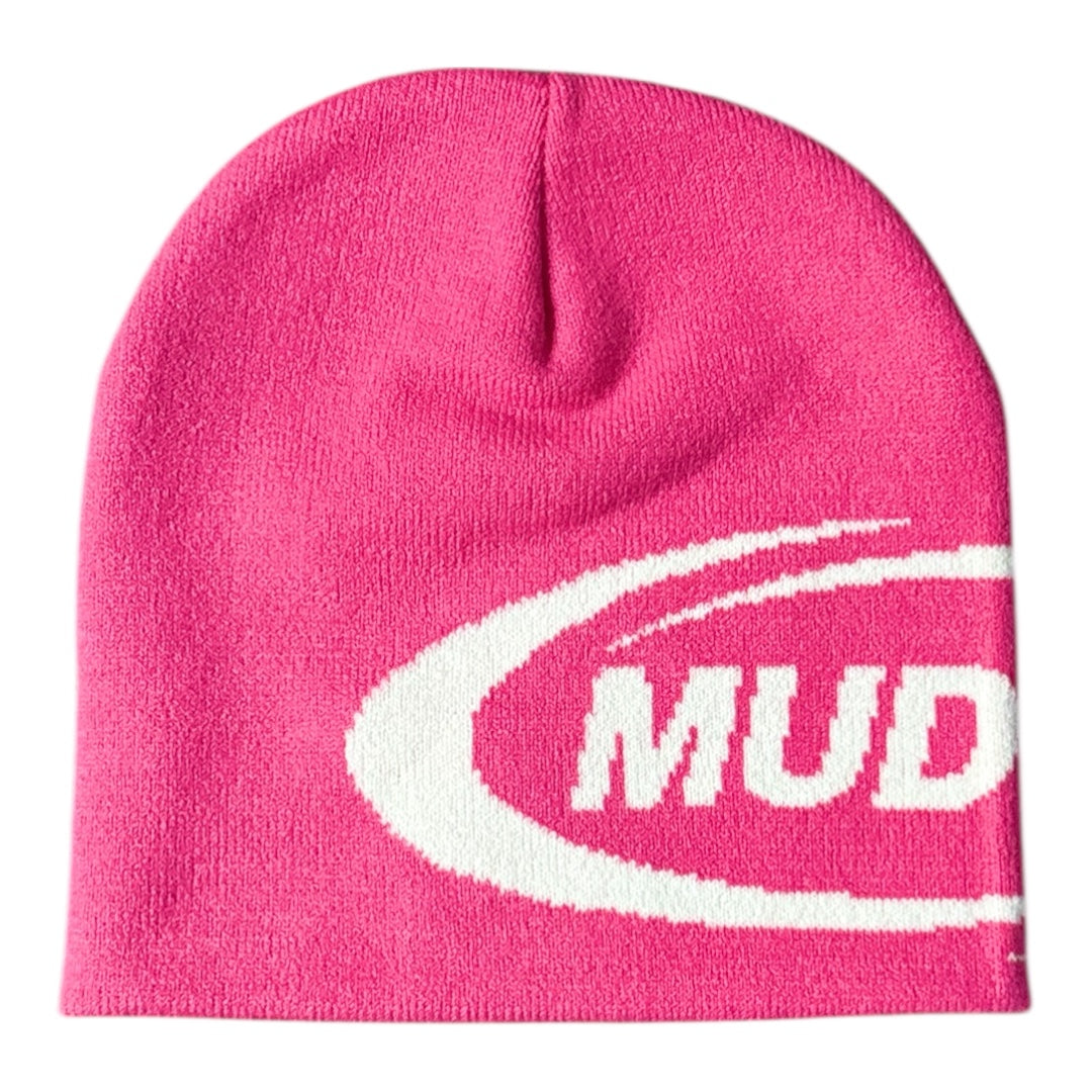 OVAL LOGO ROSE KNITTED BEANIE