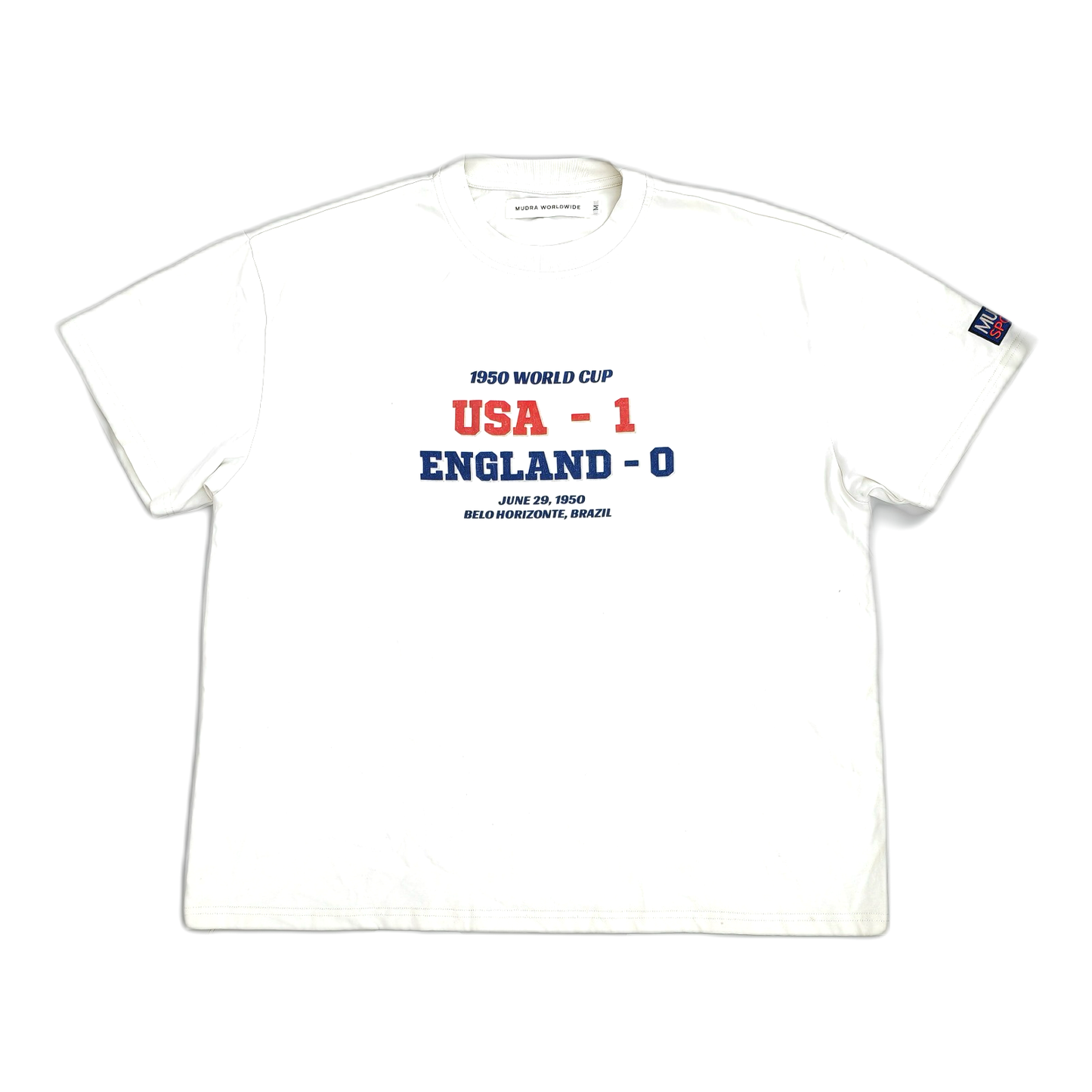 USA 1–0 England Heritage Tee — Mudra Worldwide